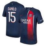 Günstige Fußballtrikots Paris Saint-Germain 2023-24 Danilo 15 Heimtrikot Kurzarm